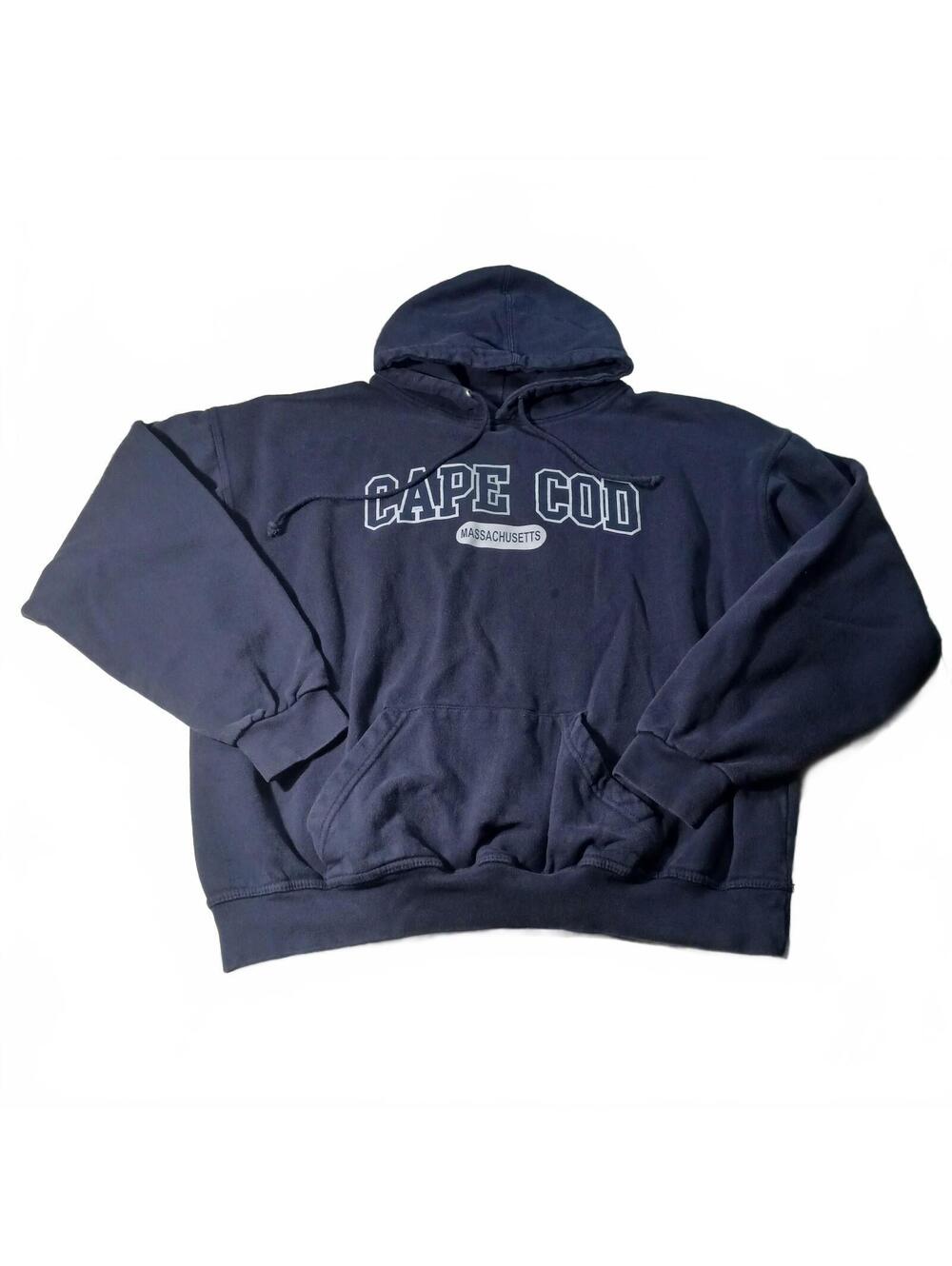 Vintage Cape Cod Massachusetts Blue Hoodie Sweatshirt Souvenir Retro Streetwear